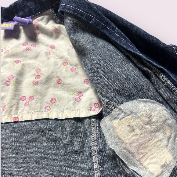 Toddler Disney Winnie The Pooh Piglet Floral Embroidered Denim Blazer Jacket 2T - Picture 7 of 12